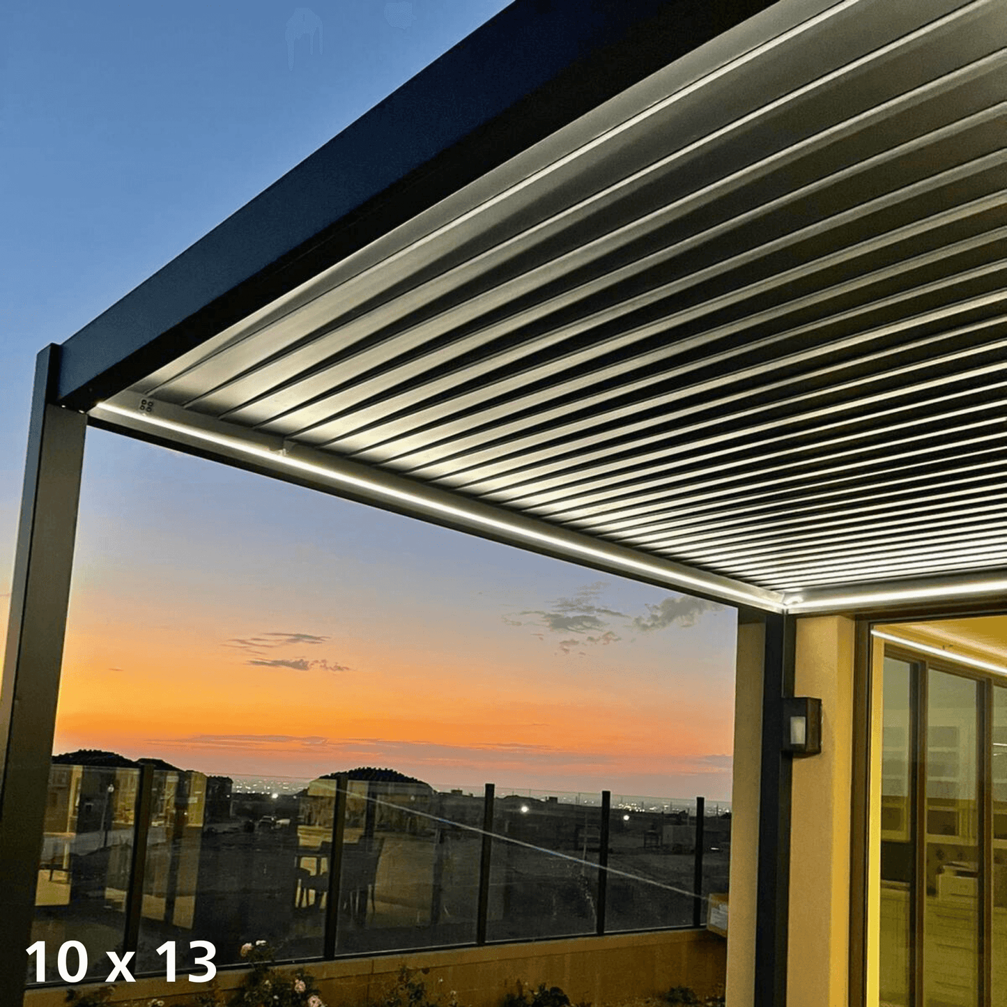 Villa Pergola - Motorized Louver W/ Edge Lighting