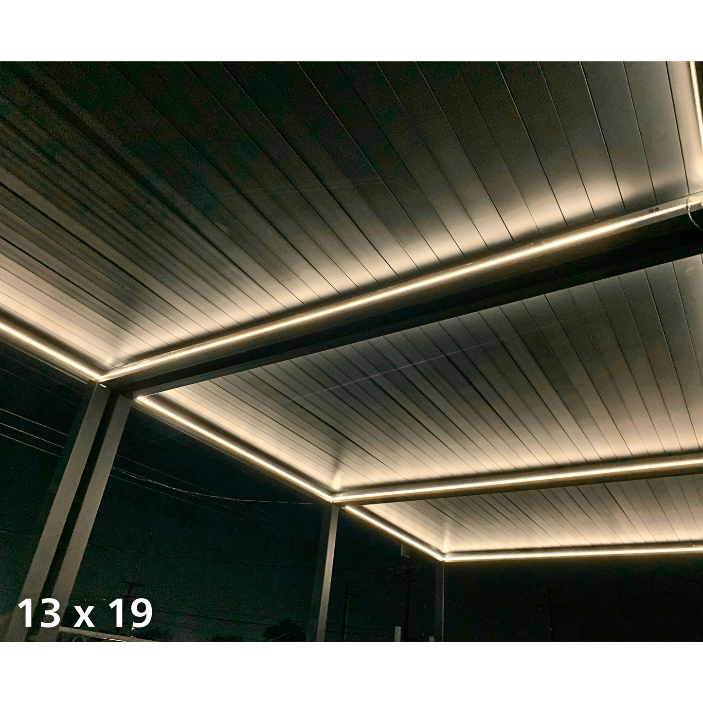 Villa Pergola - Motorized Louver W/ Edge Lighting