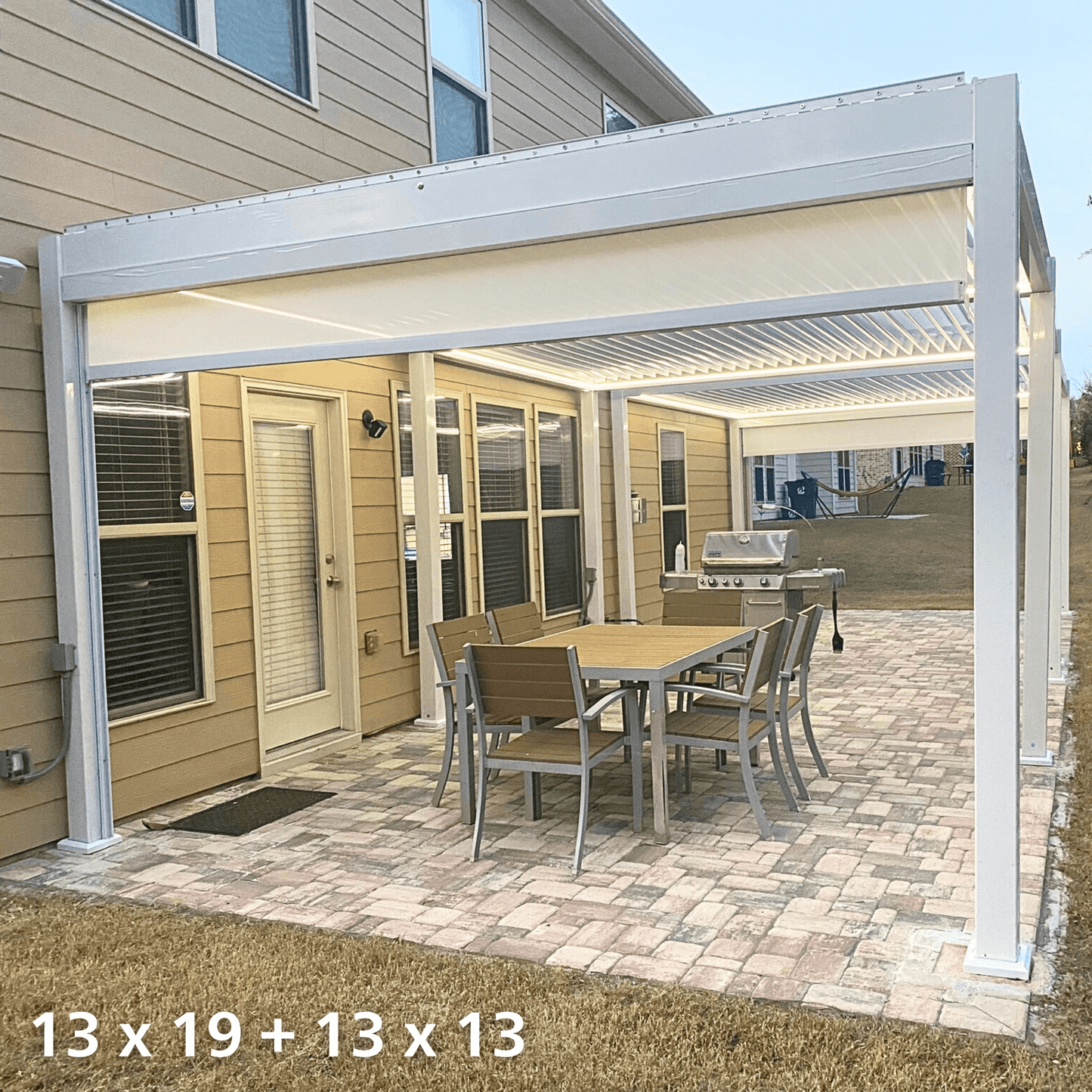 Villa Pergola - Motorized Louver W/ Edge Lighting