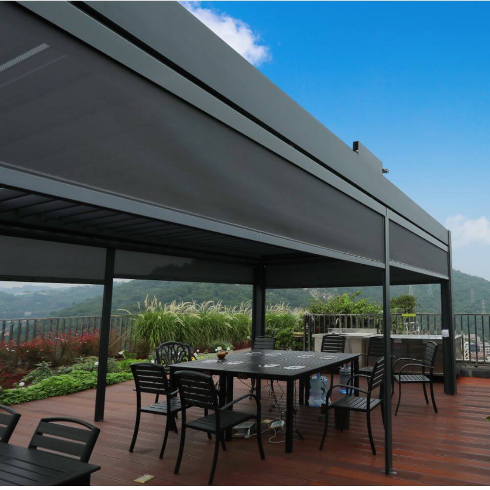 Wind Resistant Screen - Weatherproof Pergola